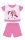 Eenhoorn zomerse korte mouwen baby pyjama - katoenen jersey pyjama - roze - 92