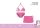 Eenhoorn badpak set voor meisjes - bikini met driehoekig bovenstuk + rokje - roze - 128