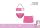 Eenhoorn badpak set voor meisjes - bikini + rokje - roze - 128