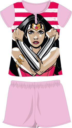 Wonder Woman zomer korte mouw kinderkatoenen pyjama - jersey pyjama - lichtroze - 122